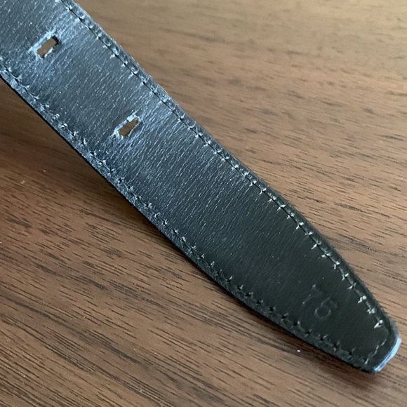 SALVATORE  Ferragamo 2101 Gancini leather belt goldtone hardware Vintage sz 75 - Picture 5 of 8